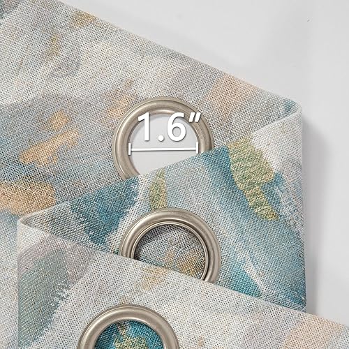 Miniatura 3 de Cortinas para sala de estar de 84 pulgadas de largo, semitraslúcidas que filtran la luz, protegen la privacidad, juego de cortinas con patrón de