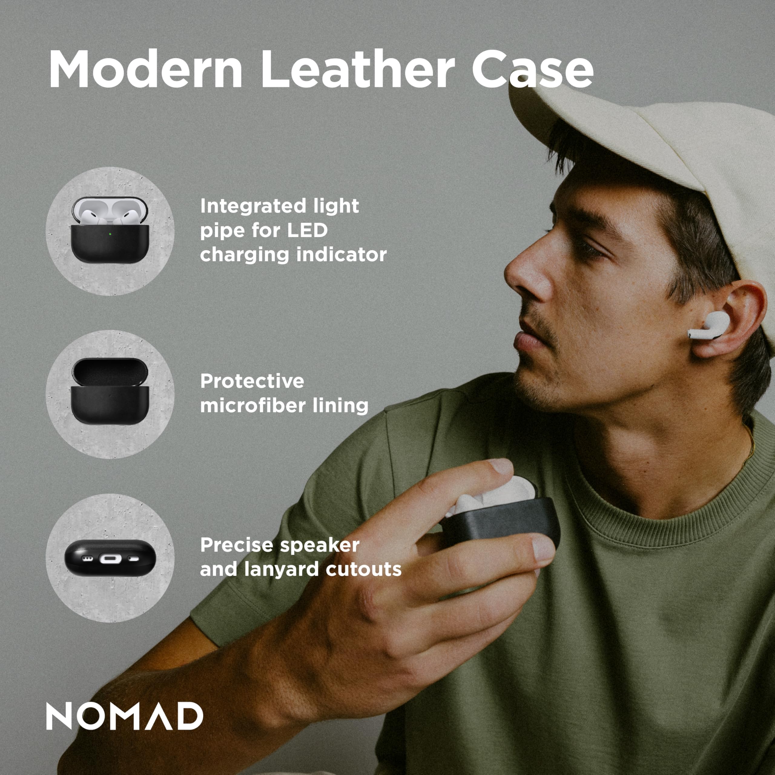Amazon | Nomad - モダンレザーケース - Apple AirPods Pro 2対応