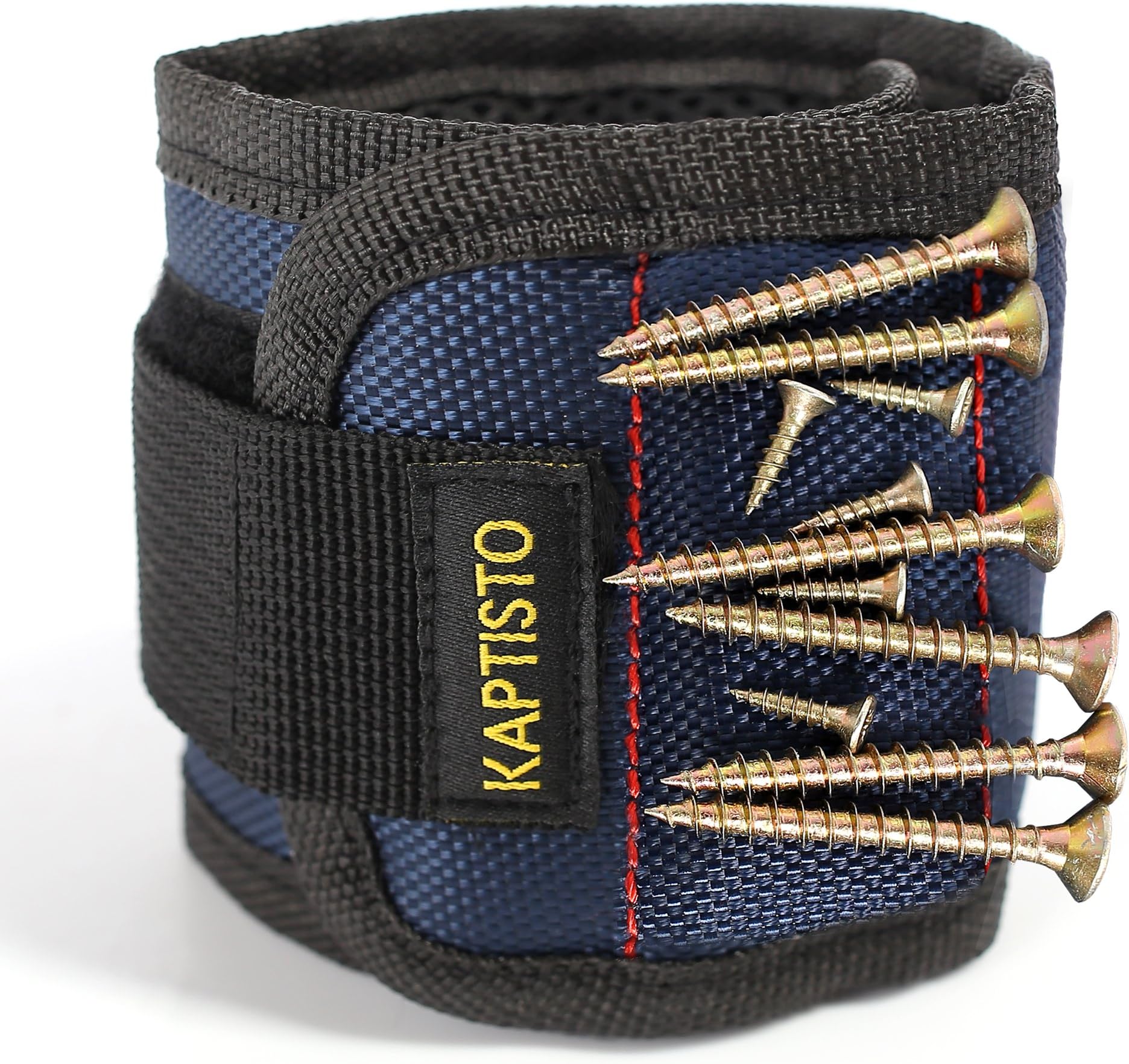 Magnetic Wristband Kaptisto 15 Strong Magnets Powerful wrist for Holding Tools Screws Bits Drill Gadgets -Best Unique Gift Valentine's Day for Father Husband DIY Guys Handyman Boyfriend Women Men Idea