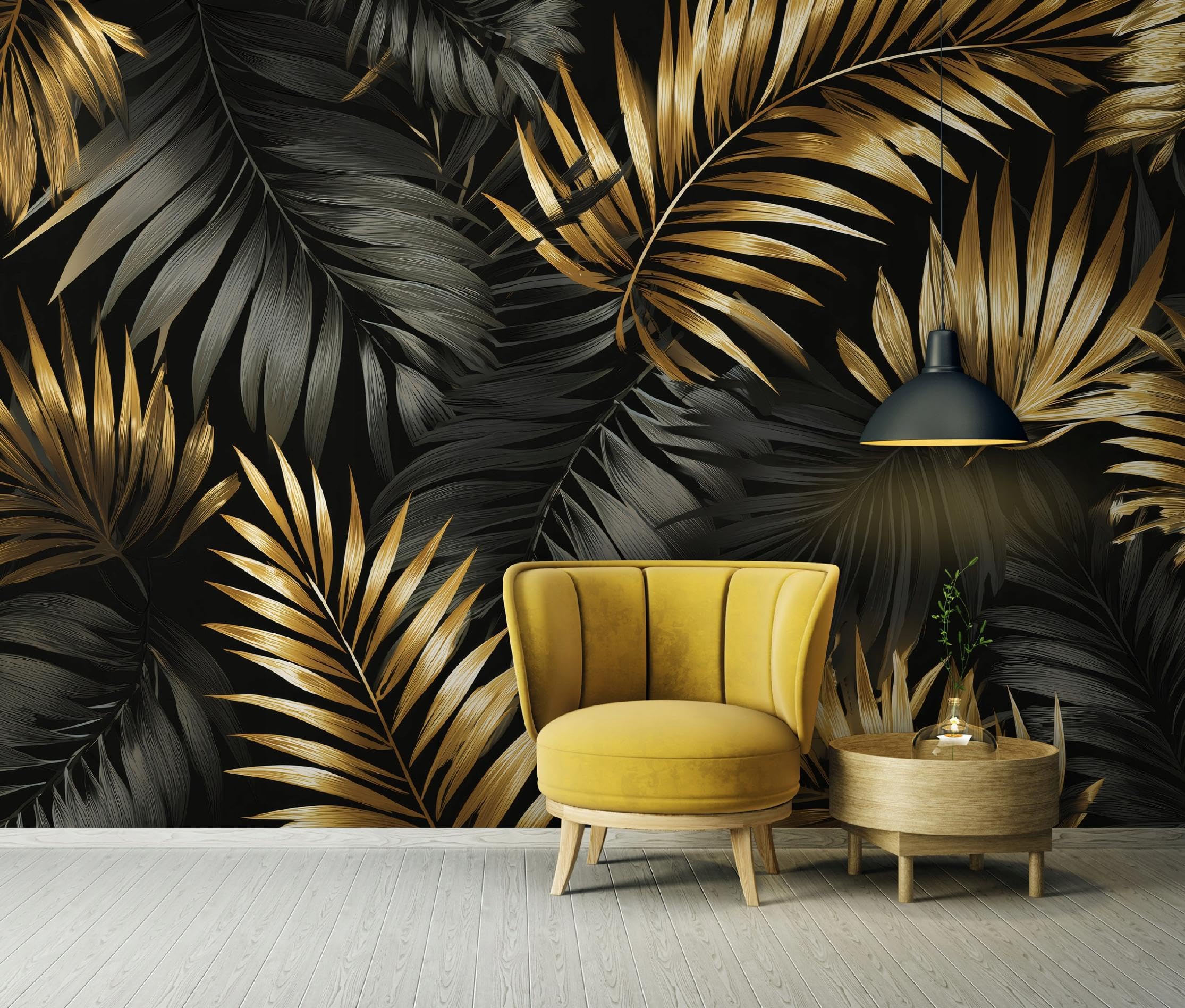 WallArena Vlies Fototapete, Blätter, 400x280cm | Fototapeten - Tapeten - für Wohnzimmer Schlafzimmer - Vliestapete Wandtapete Tapete 3D Effekt- inkl. Kleister