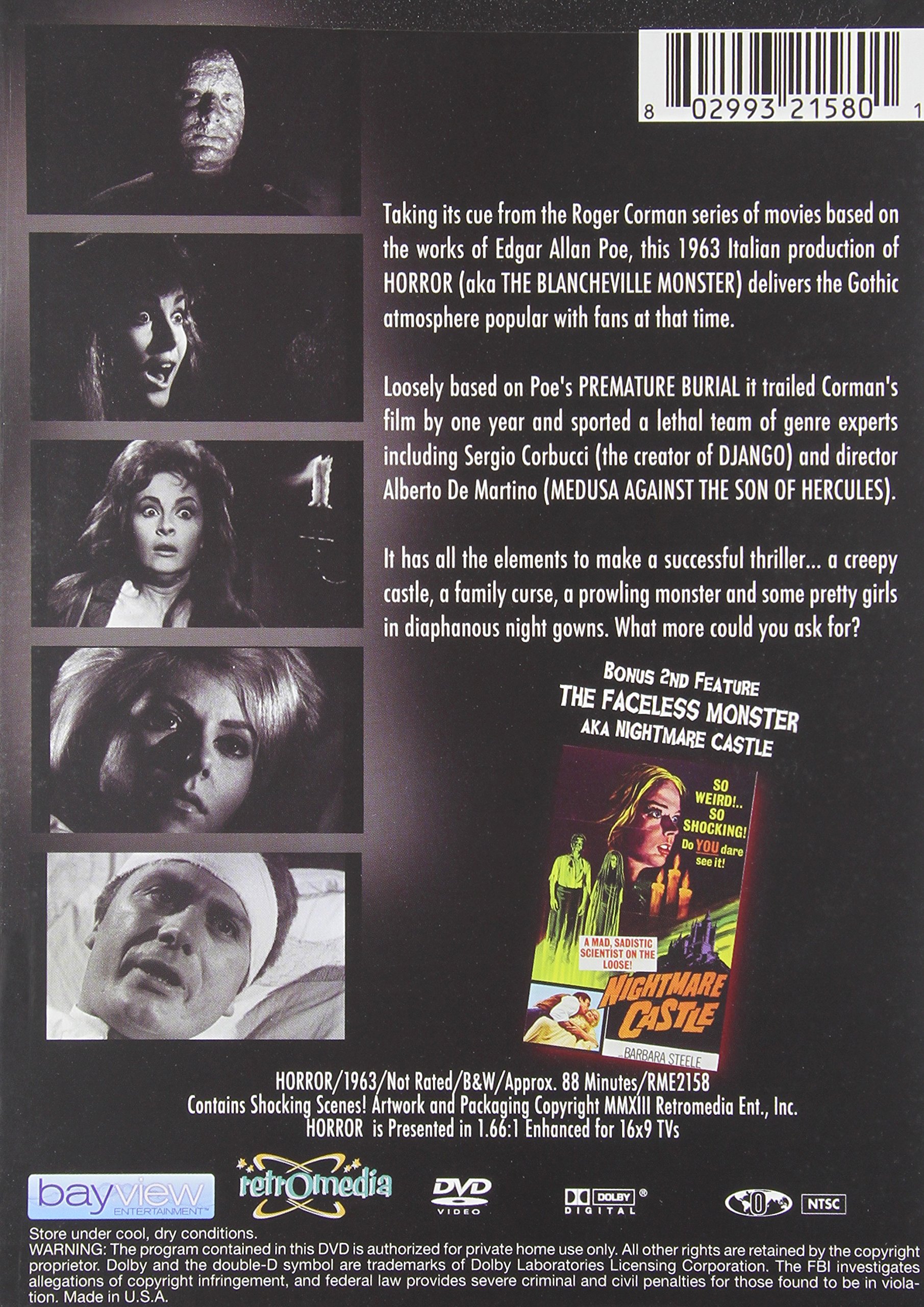 Edgar Allan Poe'S Horror: 50Th Anniversary [Edizione: Stati Uniti]