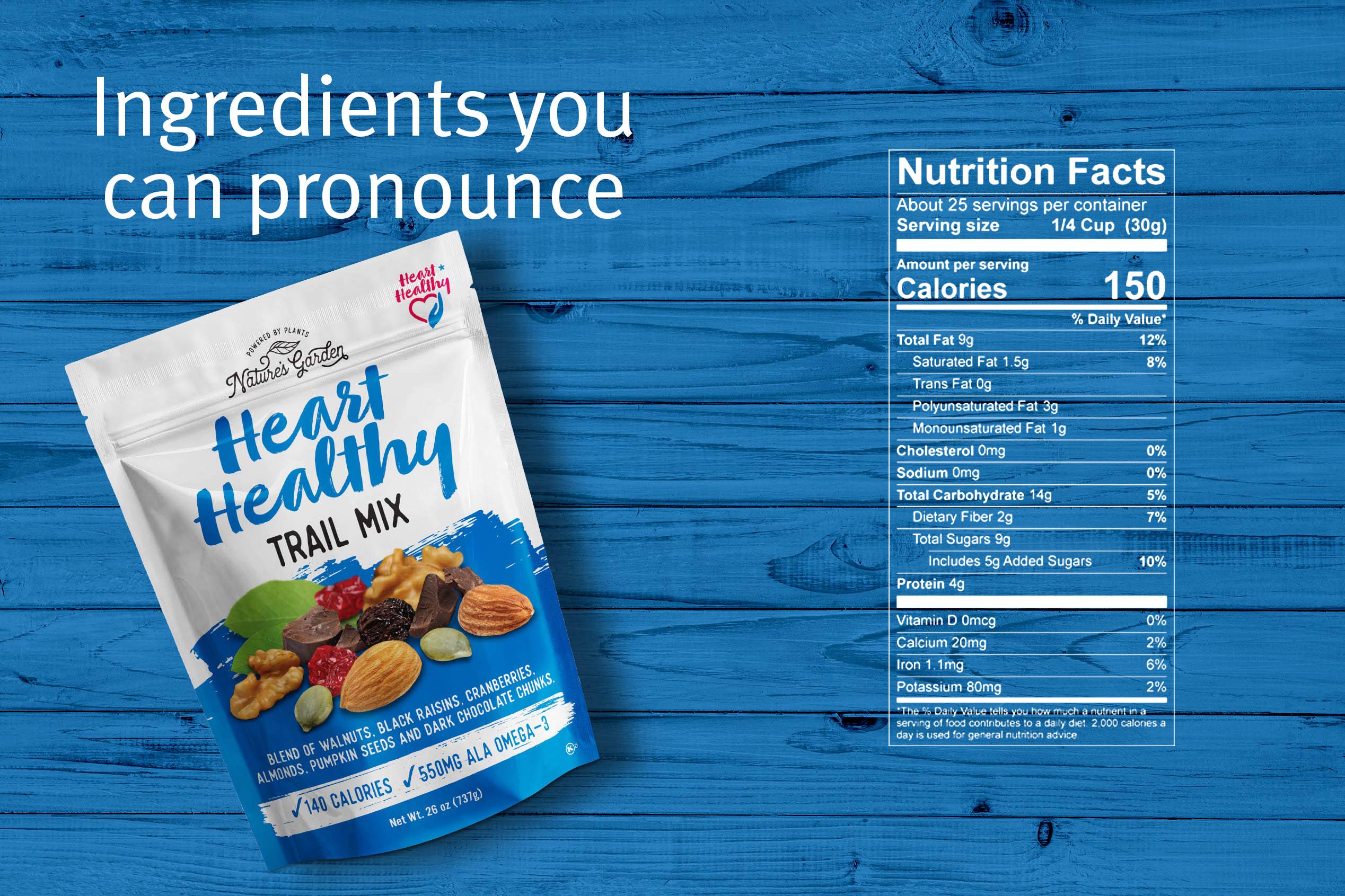 Snapklik.com : Natures Garden Heart Healthy Trail Mix Heart Healthy ...