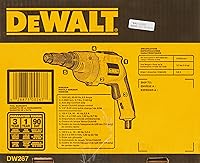 Vista 3 de DEWALT Pistola de tornillos para paneles de yeso, velocidad variable reversible, 6.5 amperios (DW267), 0.25