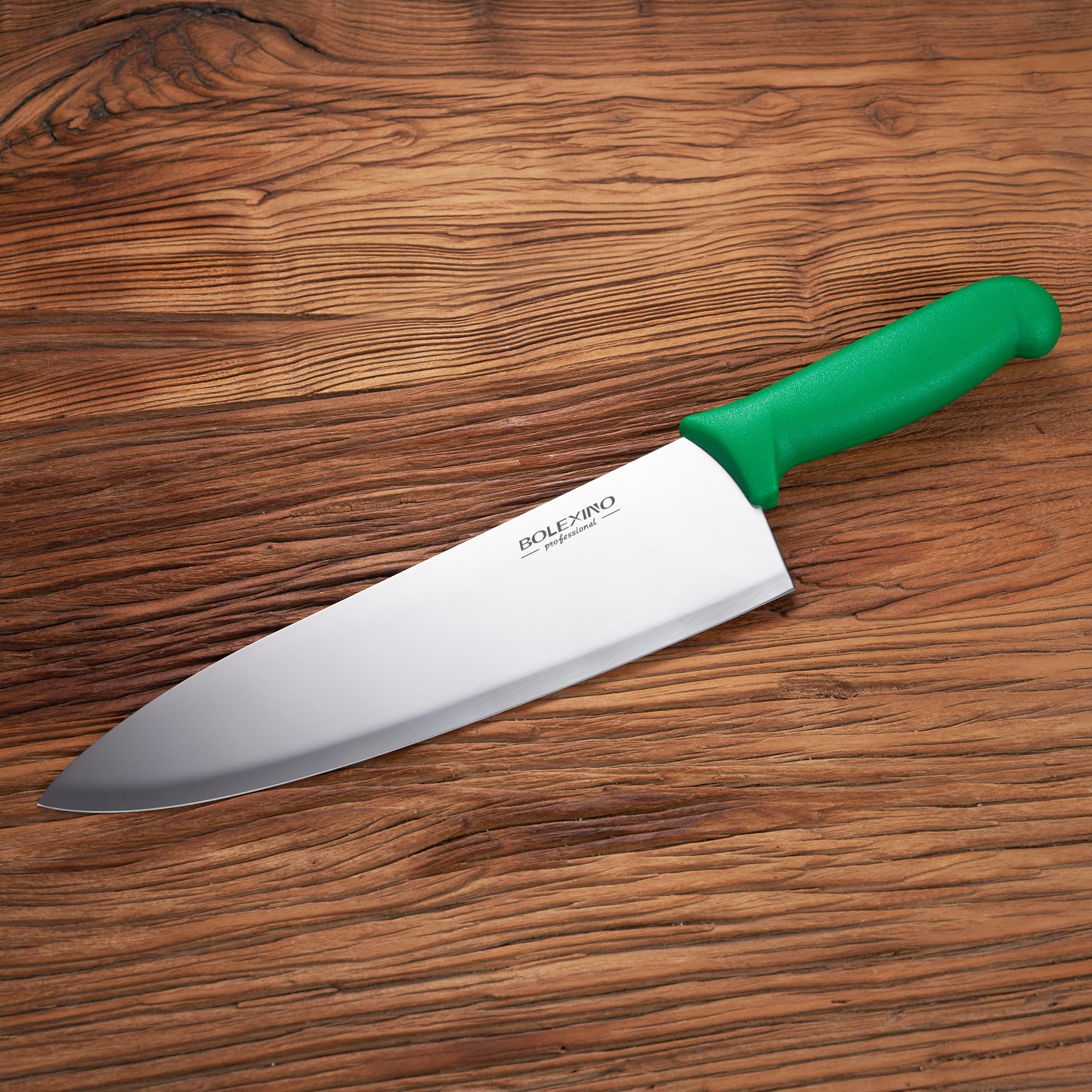 10" Professional Chef Knife, High Carbon Steel, Ergonomic (Green) — Amazon image 5