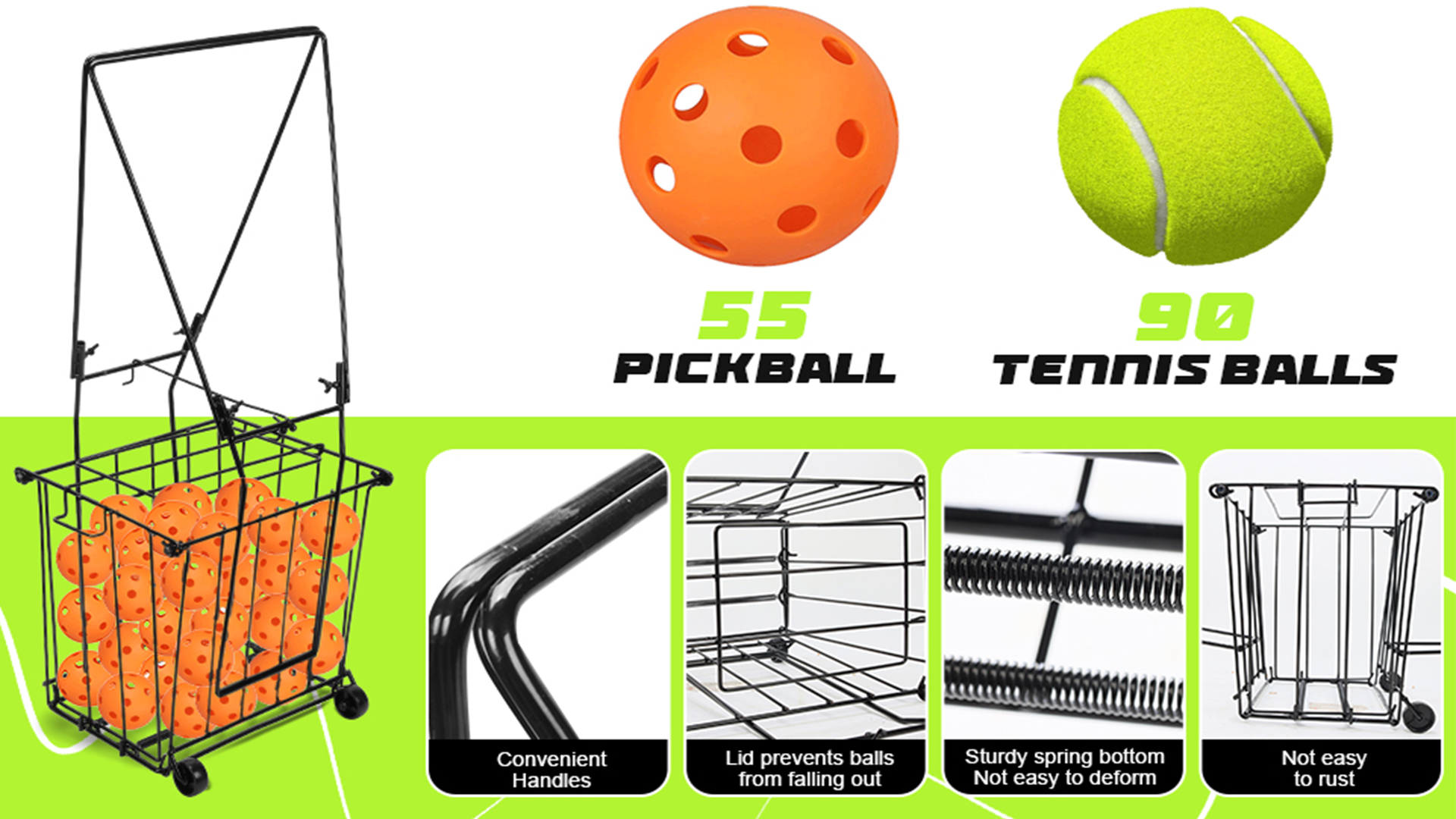 Amazon.com : ParseBio Portable Pickleball Tennis Ball Collector