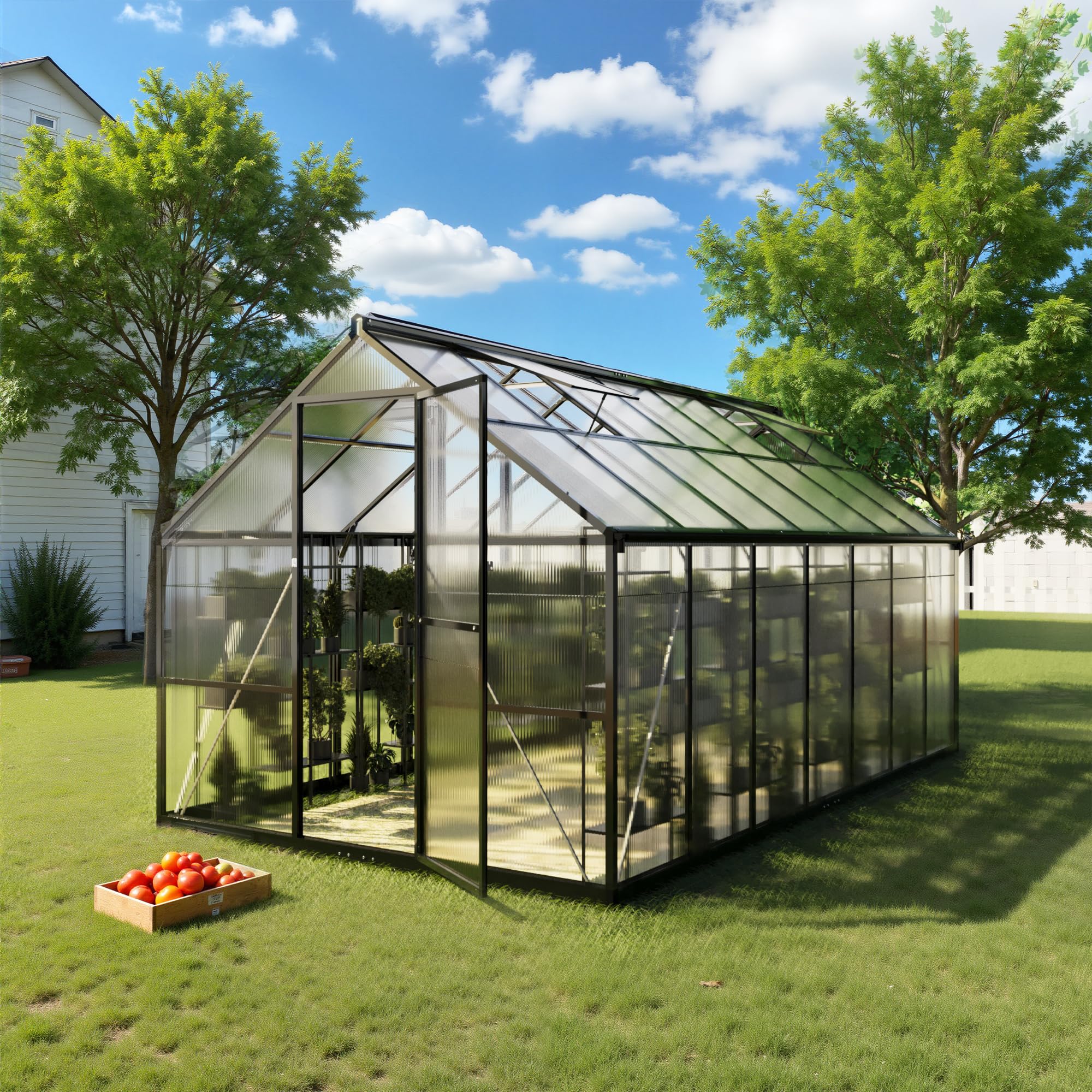 Amazon.com : 8x14 FT Greenhouse, Polycarbonate Green House with