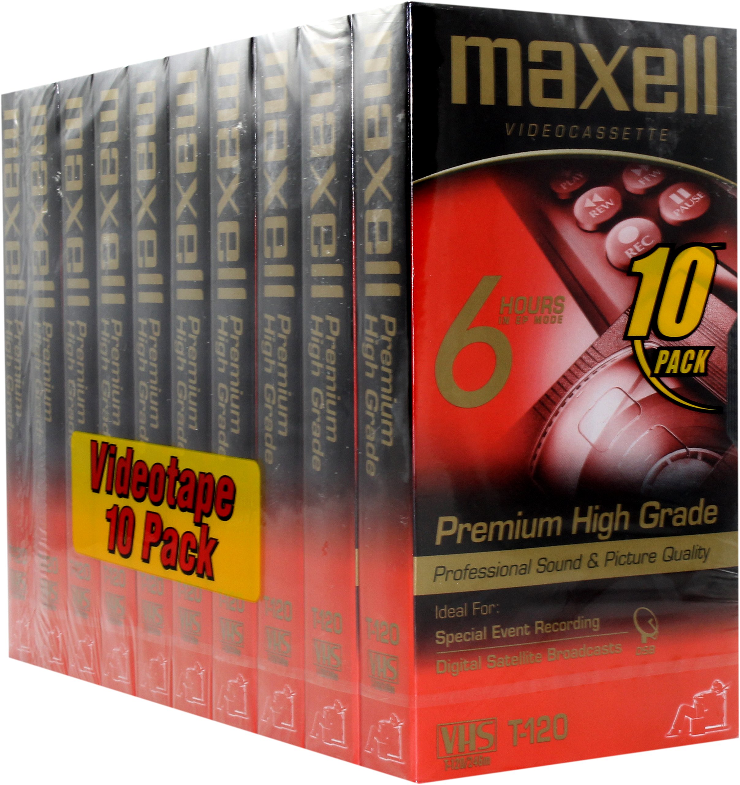 Amazon.com: Maxell Premium High Grade T-120 Blank VHS