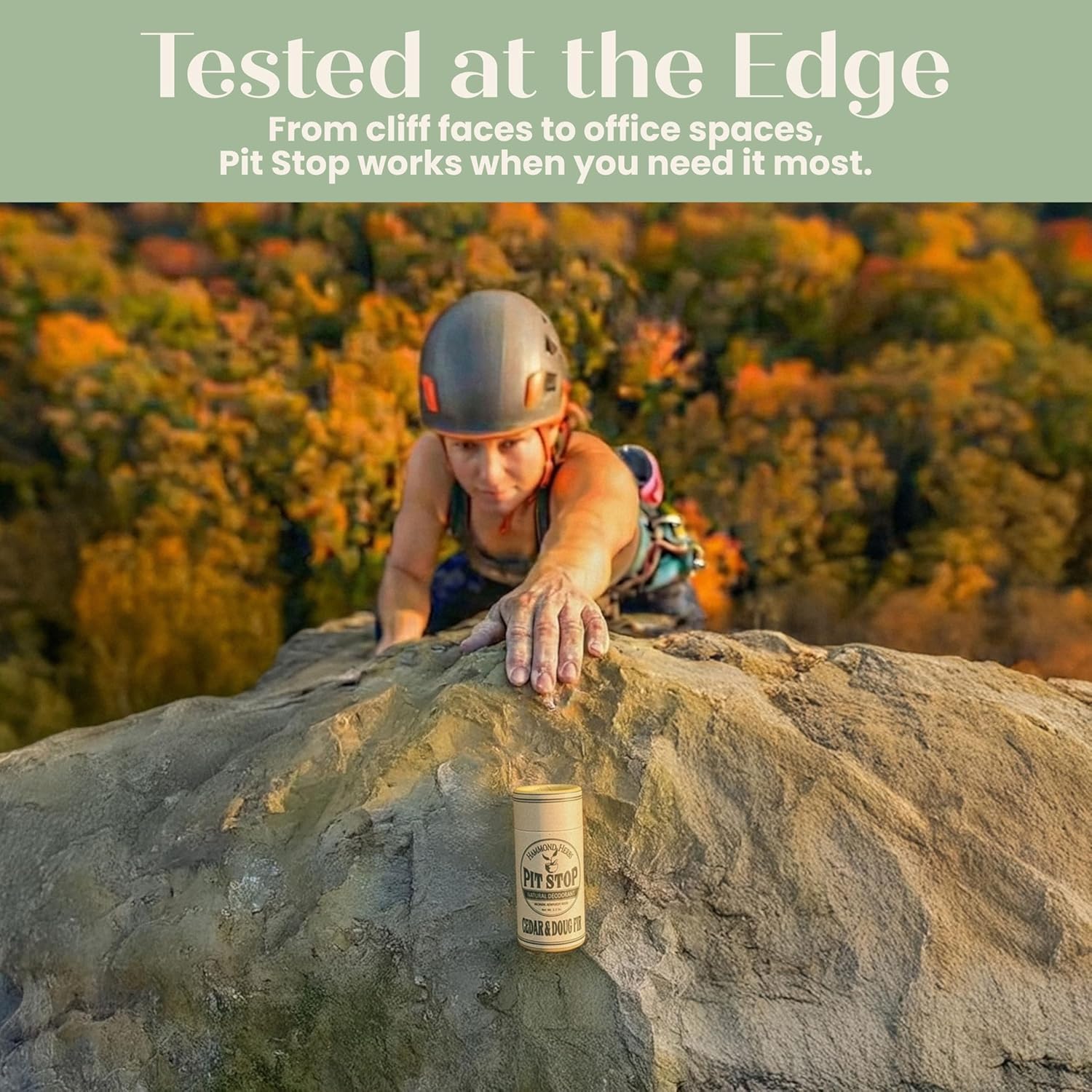 PIT STOP Deodorant - Aluminum-Free, Plastic-Free, All-Natural Odor Control, (Orange & Patchouli), 3-Pack