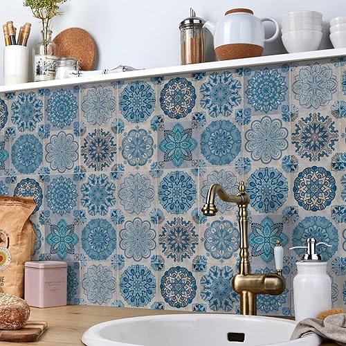Miniatura 2 de 24 calcomanías para azulejos para despegar y pegar, pegar en azulejos en muro para cocina, azulejos de pared, azulejos de baño, calcomanías