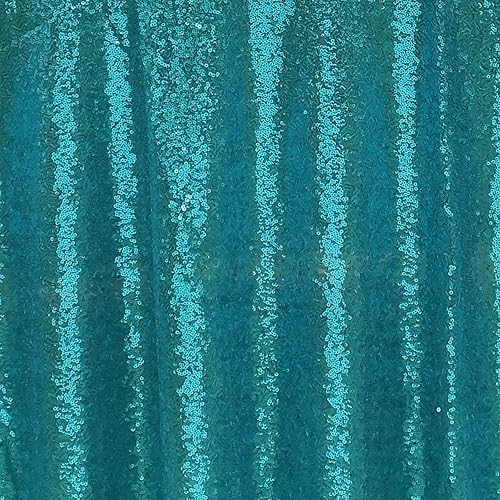 Miniatura 3 de Tableclothsfactory Luxury Collection - Manteles redondos de lentejuelas de 120 pulgadas, color turquesa