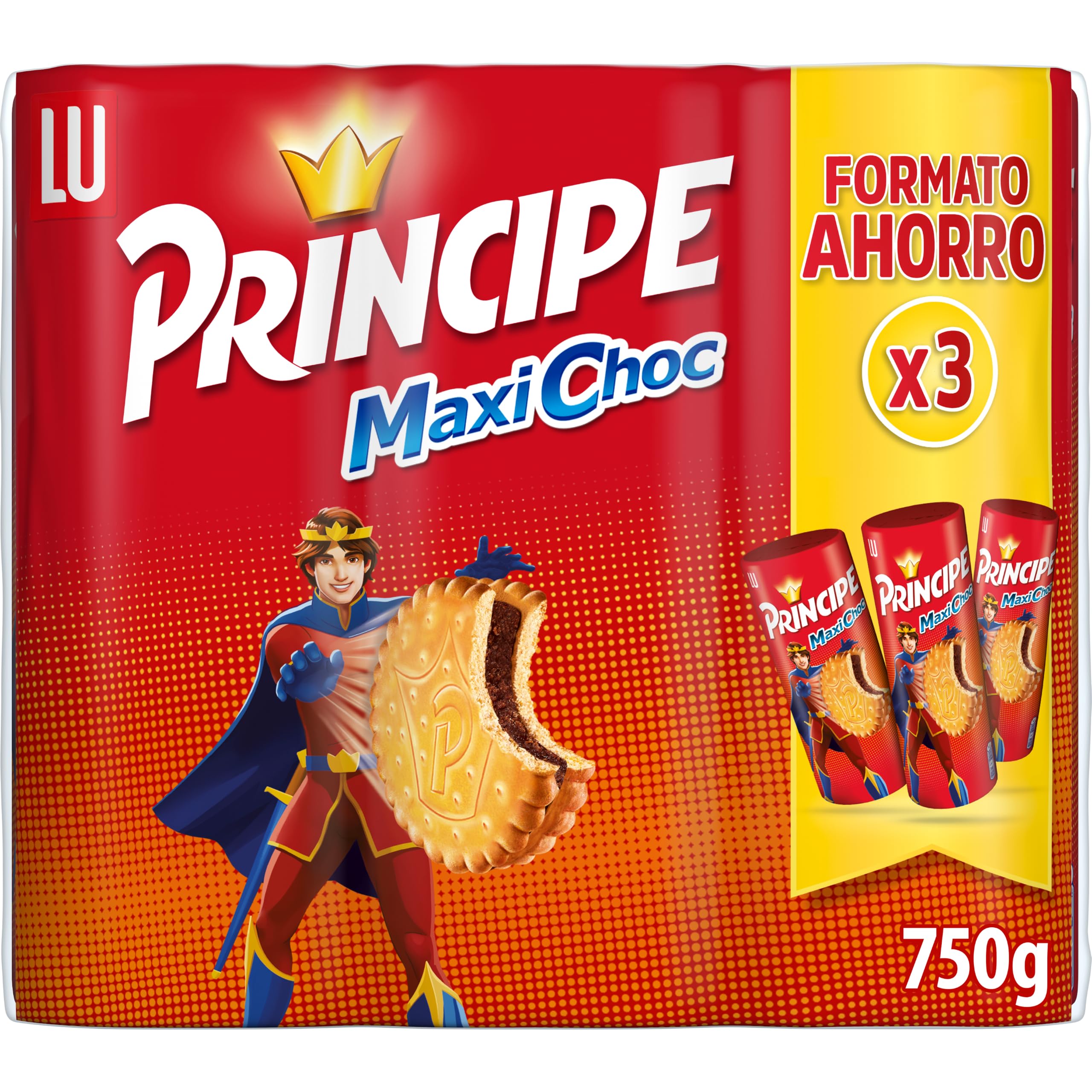 Principe Galleta Relleno De Chocolate 3 x 250
