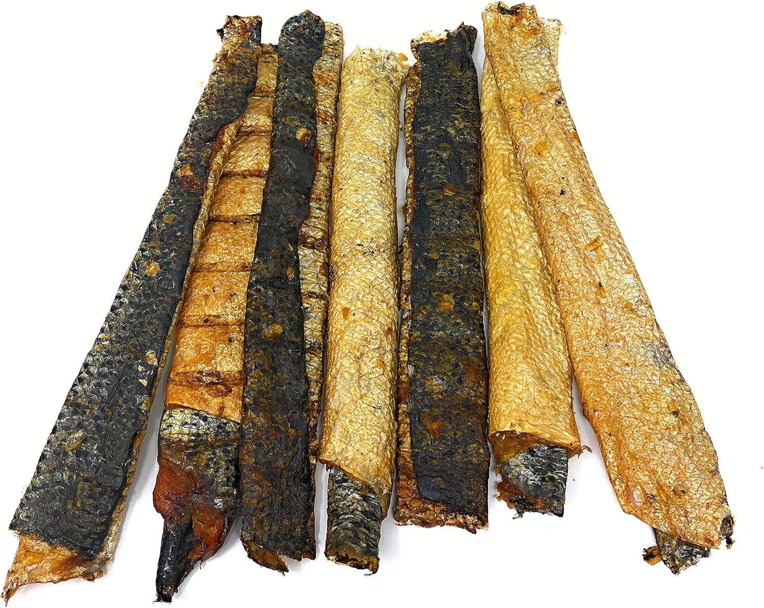 Jack's Premium Dehydrated Salmon Skins Smoked Fish Skin for Dogs Crunchy Dog