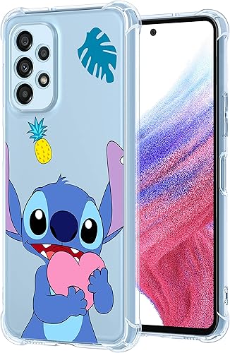 Coralogo Funda de TPU para Samsung Galaxy A53 5G con diseño divertido de personajes Kawaii de dibujos animados diseño único a la moda divertida