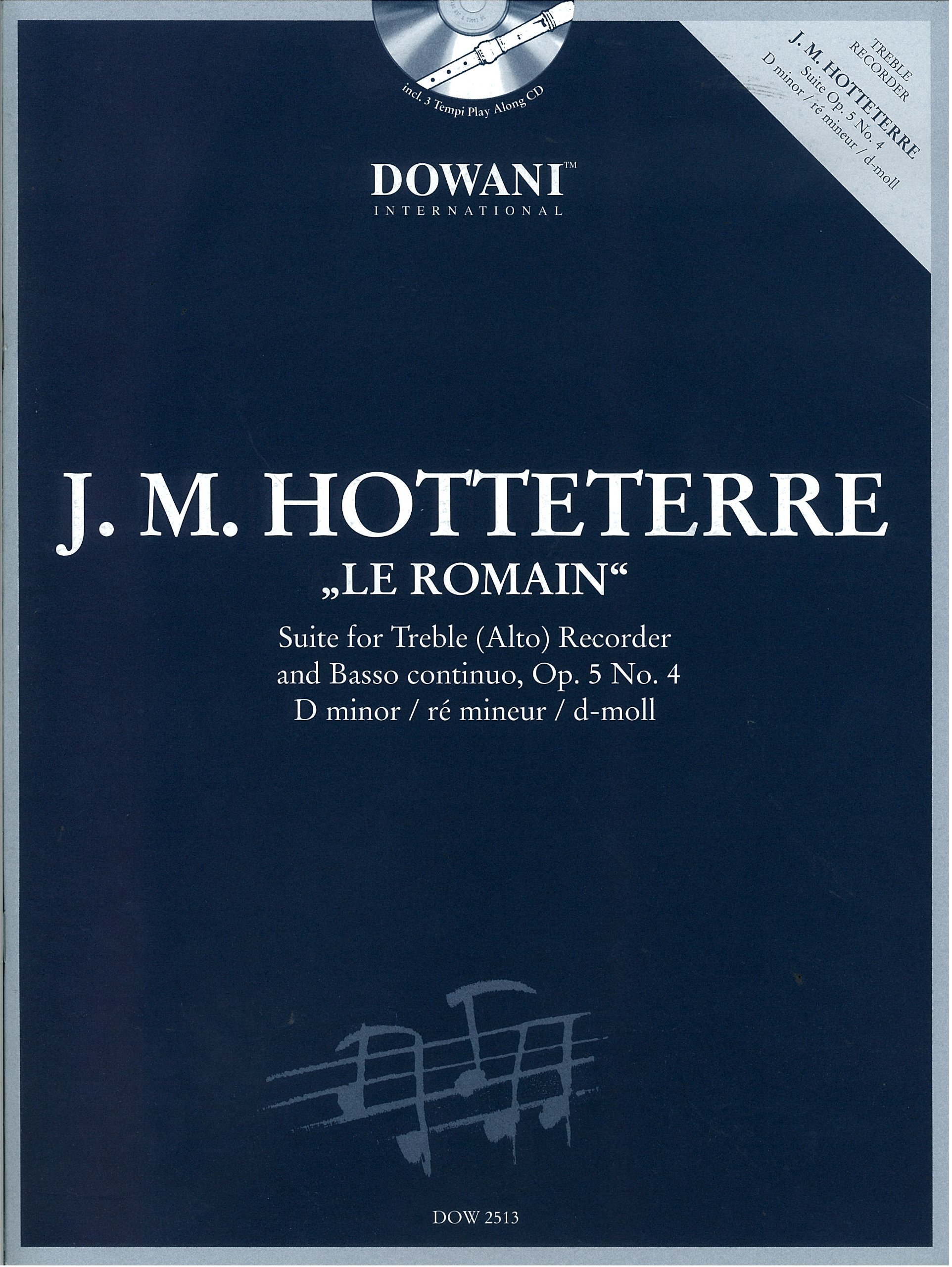 Flûte à bec alto Suite in d-moll morceau baroque pour concert et répétition