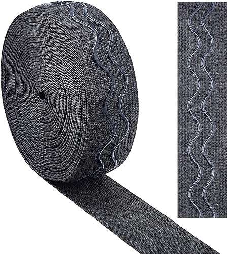 GORGECRAFT Cinta elástica de silicona antideslizante de 5 yardas de 1 pulgada de ancho, banda de agarre elástica de goma, correas elásticas para