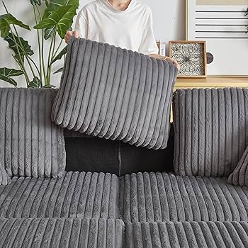 Amazon.com: Star20XX 84 Inch Corduroy 3-Seater Sofa with 3