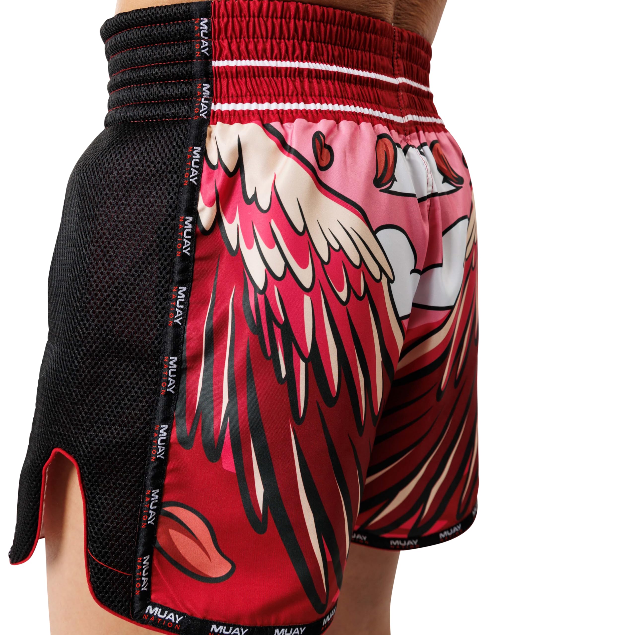 Pantaloncini da Muay Thai per uomo e donna, taglio aderente, per MMA, boxe, kickboxing, abbigliamento per arti marziali