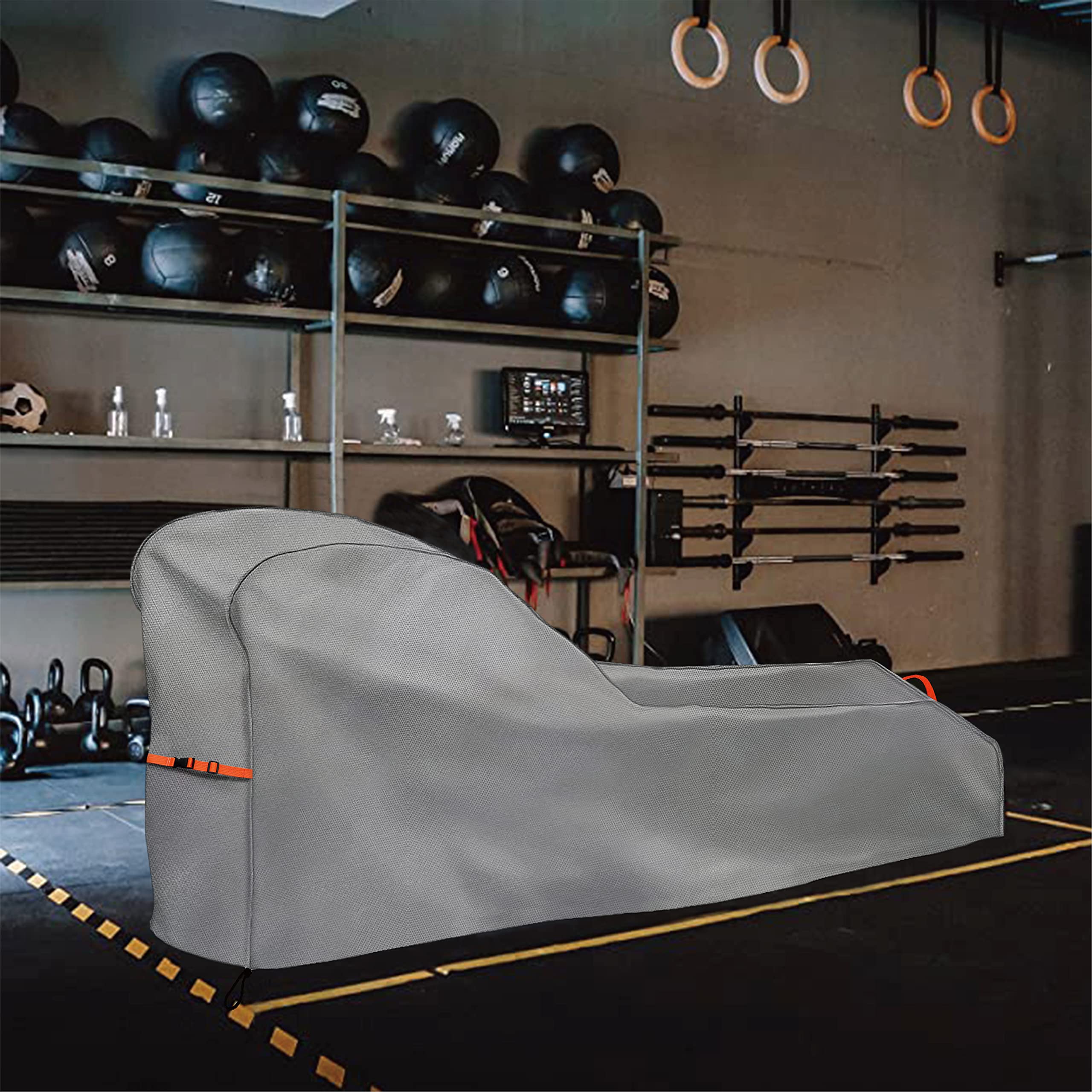 Housse de Machine à Ramer, Housse de Protection pour équipement de Fitness, imperméable, Anti-poussière et écran Solaire, Universelle pour intérieur et extérieur, Gris.