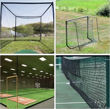Golf Hitting Practice Net, Heavy Duty Golf Ball Hitting Net, Golf Chipping Net, Indoor Outdoor Portable Barrier Baseball Football Backstop Net, Golf Driving Net for Backyard, Garden, 10ft x10ft