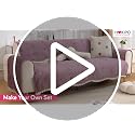 Image of HOKIPO Premium Dutch Velvet Sofa Cover Mat with Frill | Make Your Own Sofa Cover Set, Mat Length 90(D) x 60(L) cm, Rich Chocolate (NEW-AR-5733-CHOC)