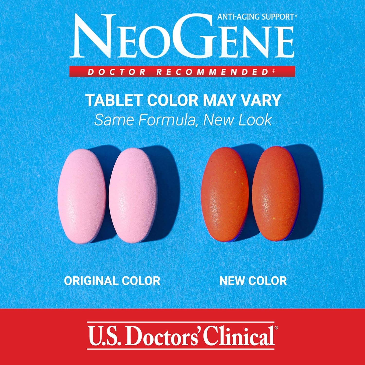 U.S. Doctors’ Clinical NeoGene (Formerly) GH3 Clinically Proven Aging Support Supplement with Nutrients for Supporting Mood, Cognition, Heart Health, Antioxidant Support [1 Month - 60 ct.]