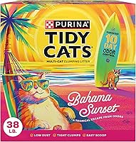 Purina Tidy Cats Bahama Sunset Clumping Cat Litter Tropical Scent 10-Day Odor Control Low Dust 38 lb