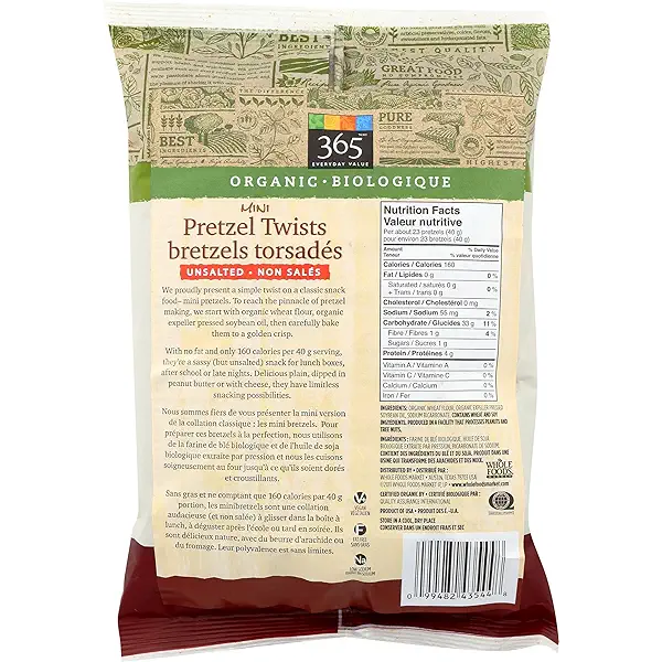 Organic Unsalted Mini Pretzel Twists, 8 Ounce 2