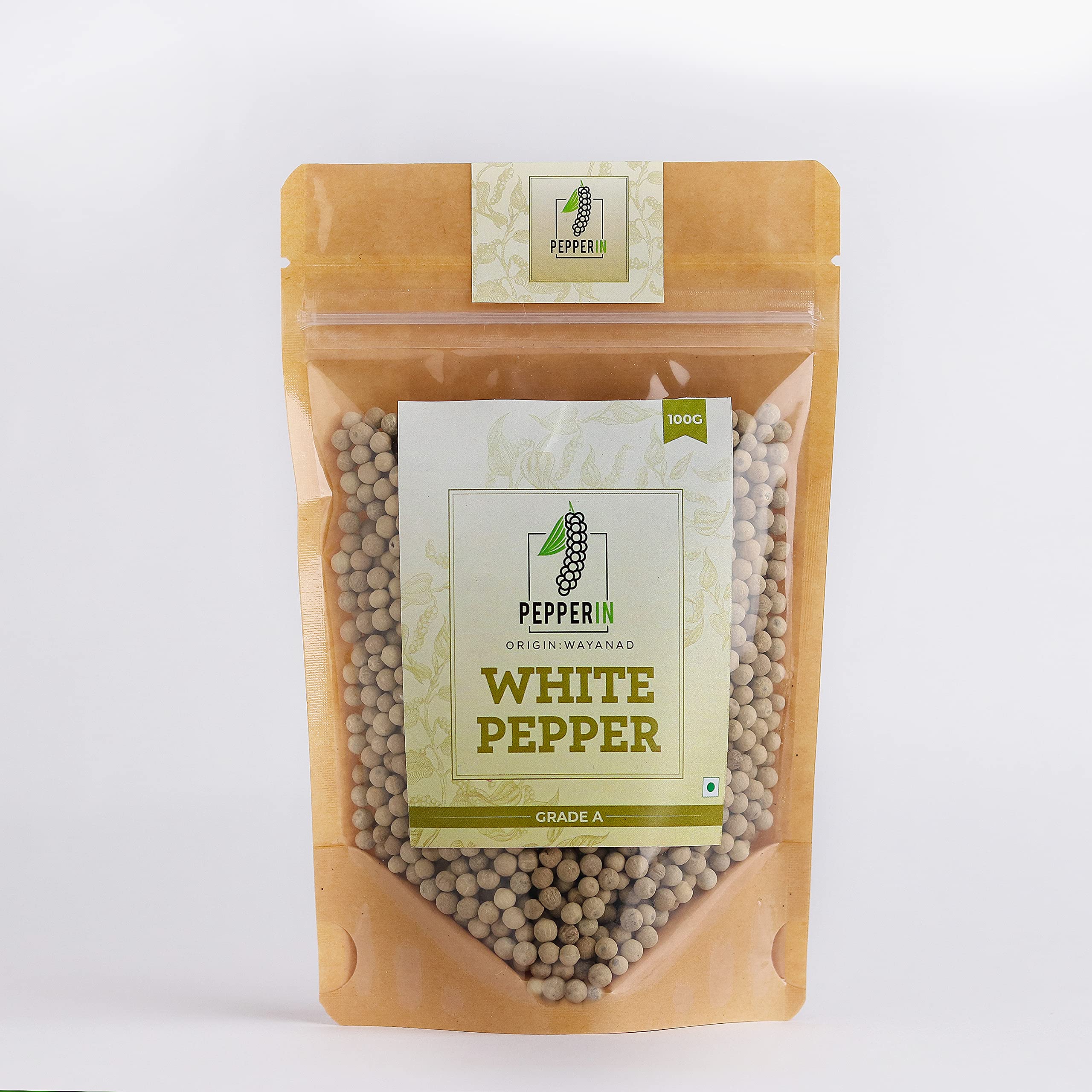 Pepperin® White Peppercorns Whole | Safed Mirch | 100% Natural | 2X Aroma & Flavour - 250gm (B08RYWD6ZP) Amazon Price History, Amazon Price Tracker
