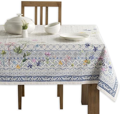 Mantel Maison d Hermine Faïence 100  de algodón para cocina comedor decoración de mesa fiestas bodas primavera y verano