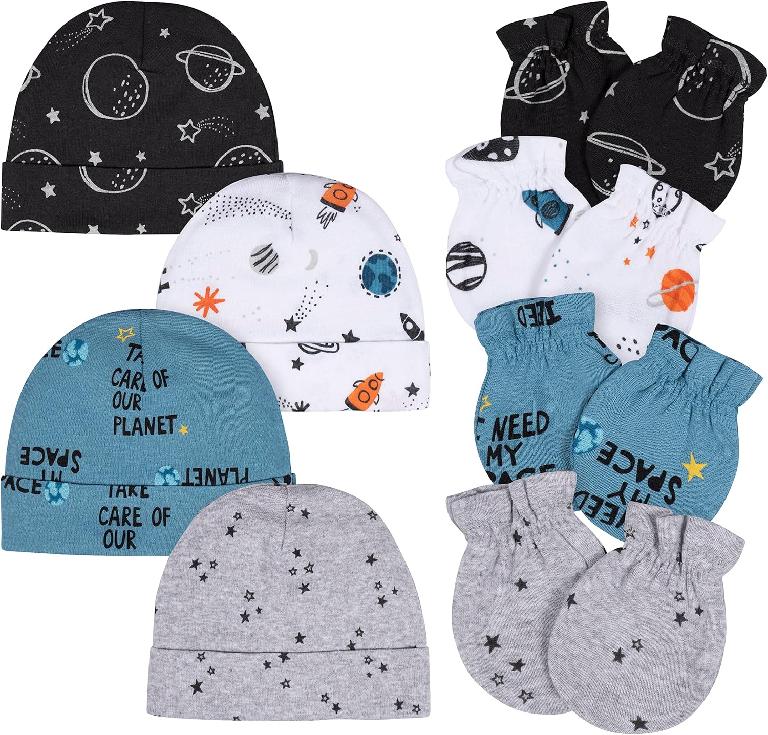 Gerber unisex-baby Cap and Mitten Sets