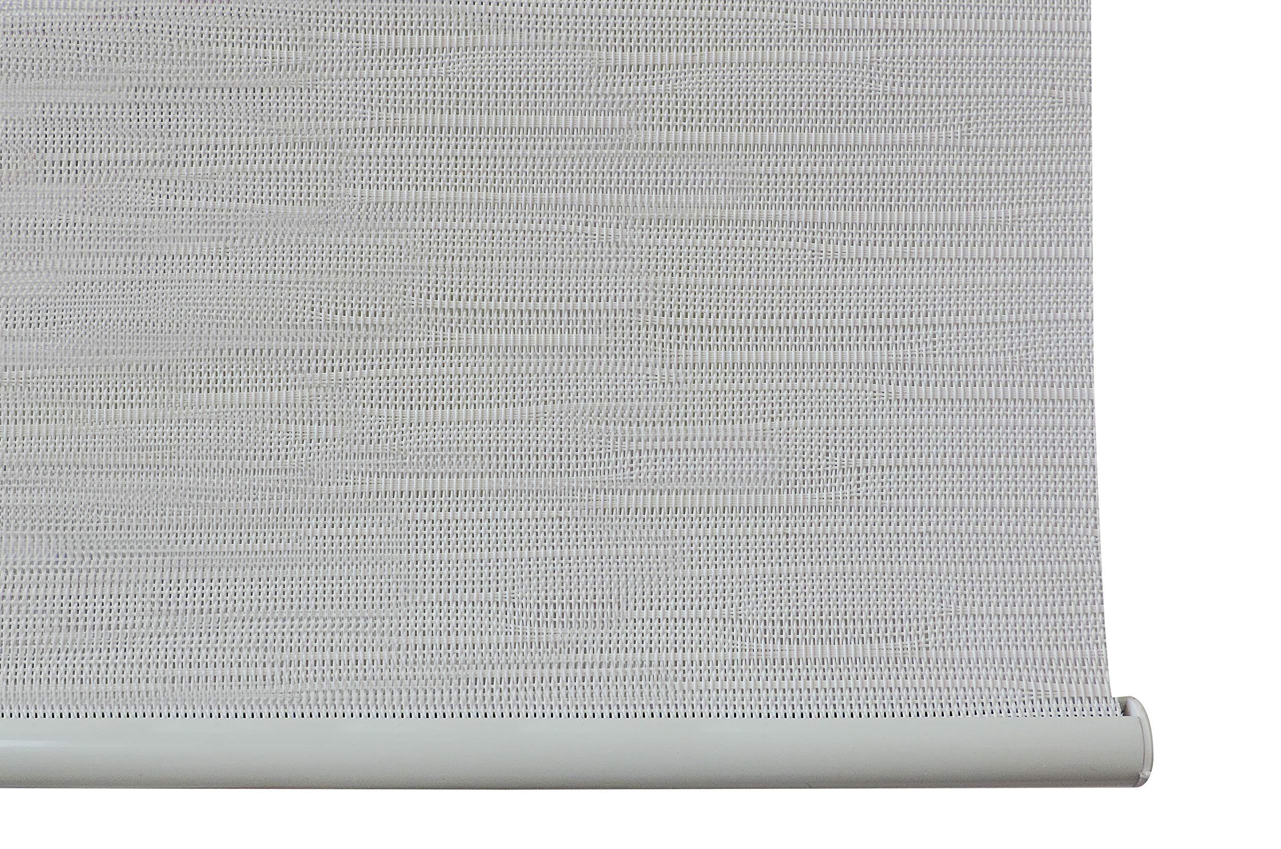 Tenda a Rullo Jacquard Falconieri – Tessuto Screen Bianco Traspirante, Filtrante e Anti-UV, Elegante e Moderna, Protezione Solare per Interni – Su Misura per Casa e Ufficio (60 x 250 cm)
