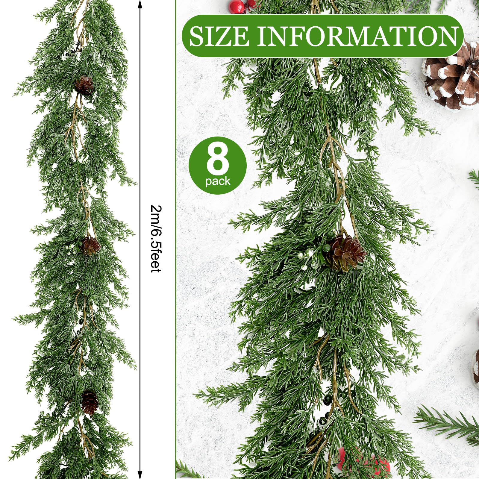 Guirlande De Noël Verte Festive Pour La Décoration Intérieure