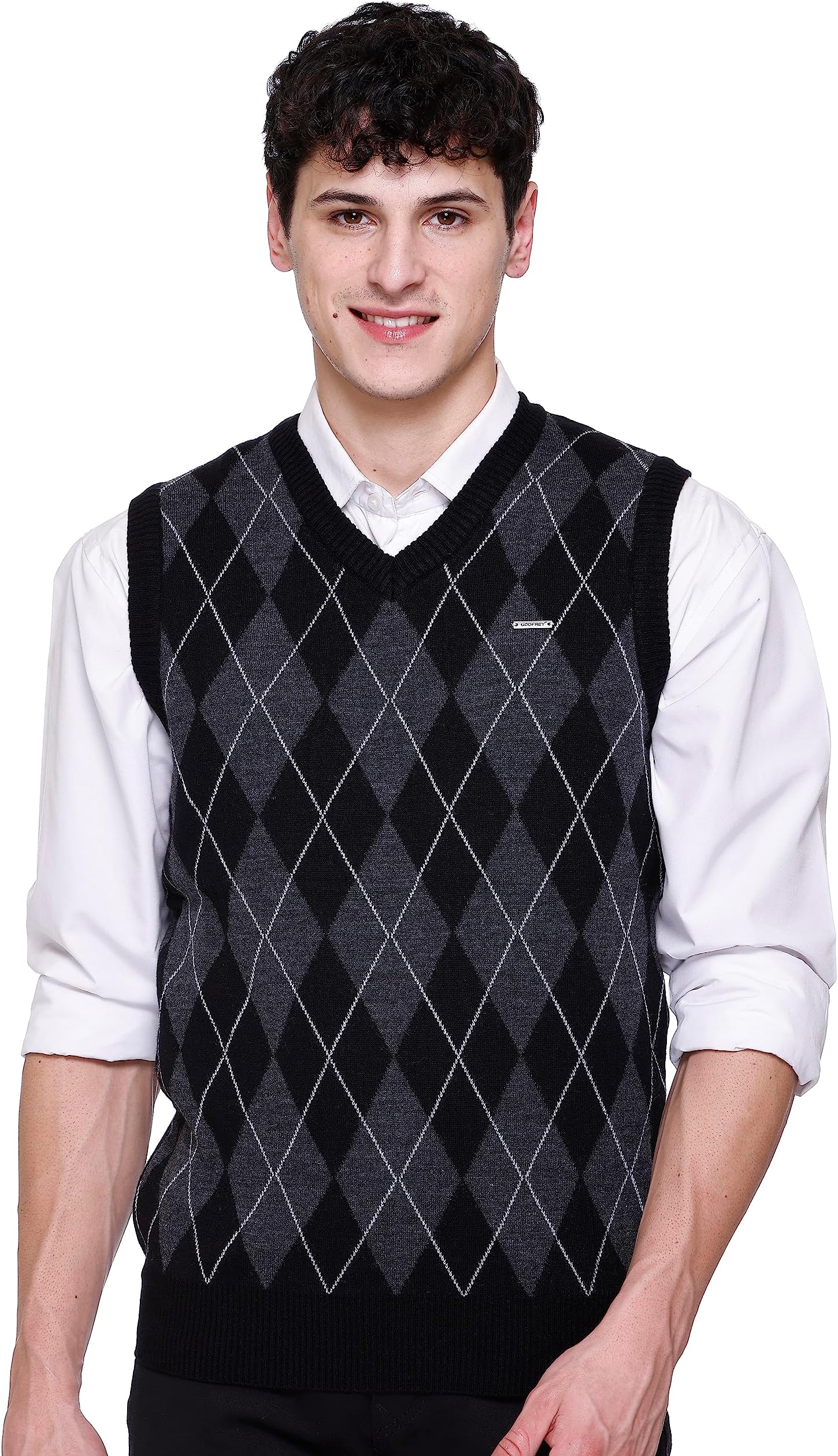 GODFREY Half Sweater for Man Winter Pullover - Sleeveless Men Sweaters