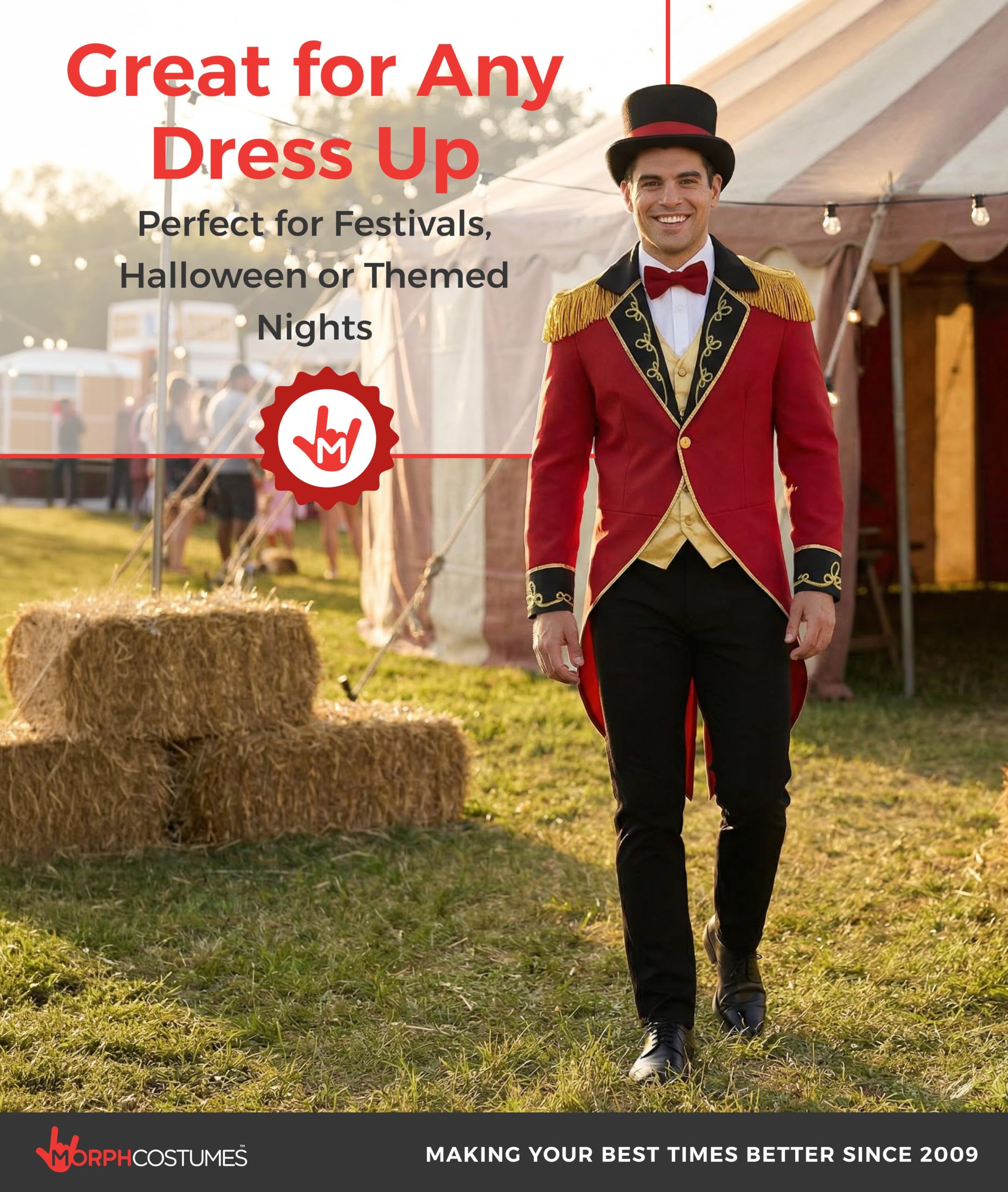 Fun Shack Disfraz Domador Hombre, Disfraz de Circo Halloween Hombre