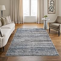 Vista 112 de Bloom Rugs Alfombra de pasillo lavable antideslizante de 7 pies – Beige/Gris Camino tradicional para entrada, pasillo, baño y cocina