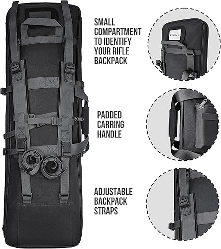 Miniatura 5 de TaktZeit Funda táctica para rifle suave al aire libre para caza y pesca con correa de hombro ajustable