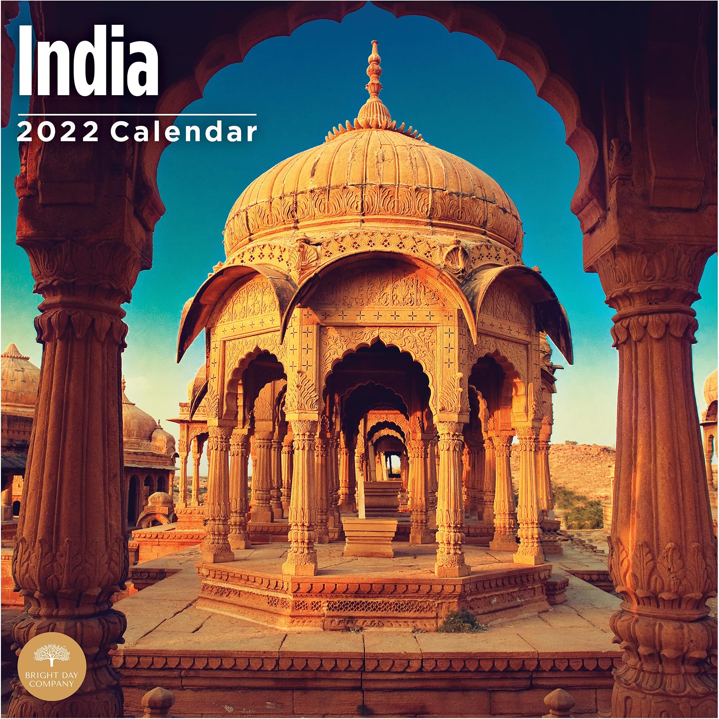 2022 India Wall Calendar by Bright Day, 12 x 12 Inch, Asia Beautiful Travel Destination
