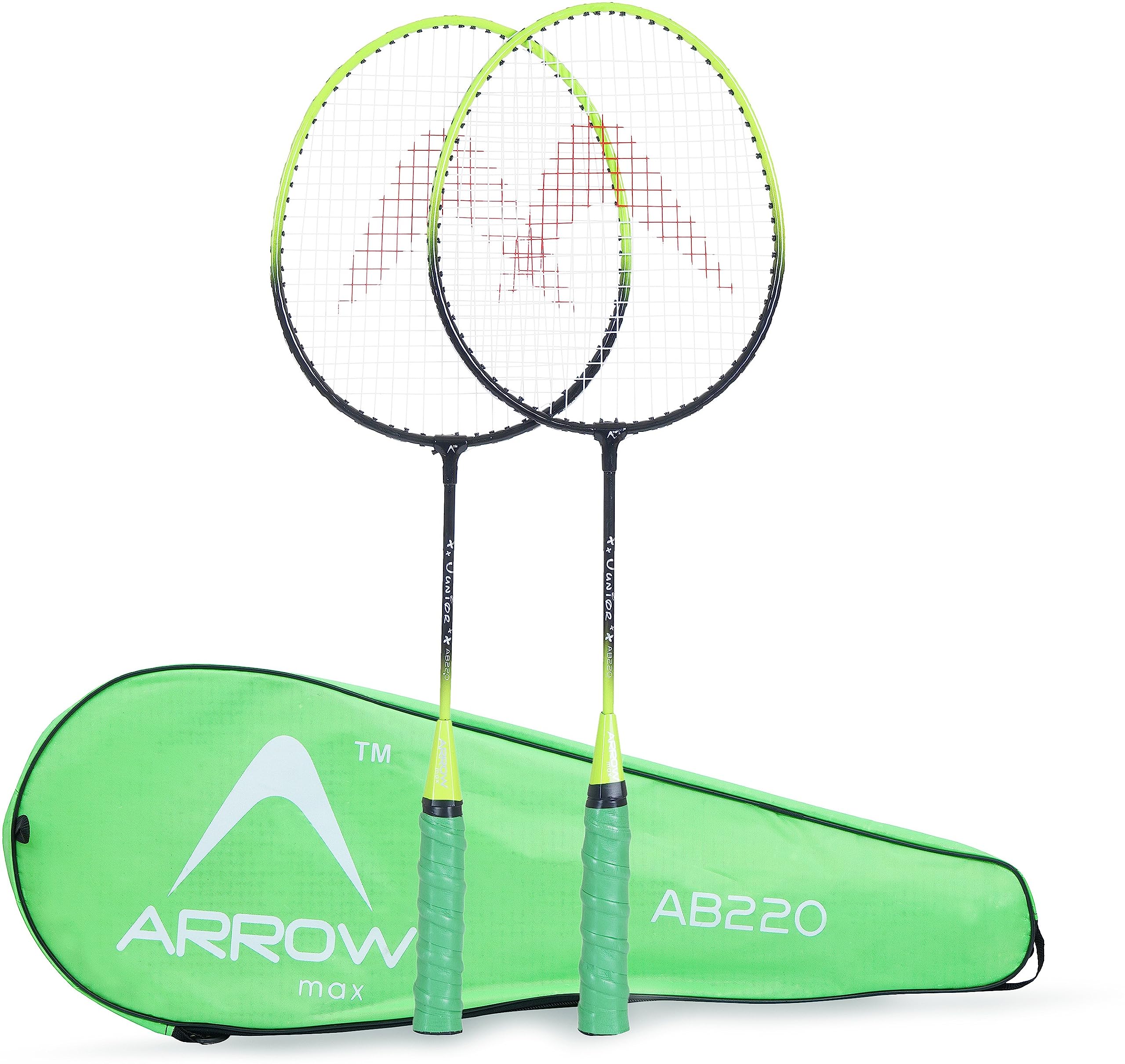 ArrowMax Junior Badminton Racket Set for Kids (AB-220) by ONE Shot Retail Red, Green, Blue, Orange Strung Badminton Racquet (Pack of: 2, 179 g) (B07KWXF85H) Amazon Price History, Amazon Price Tracker