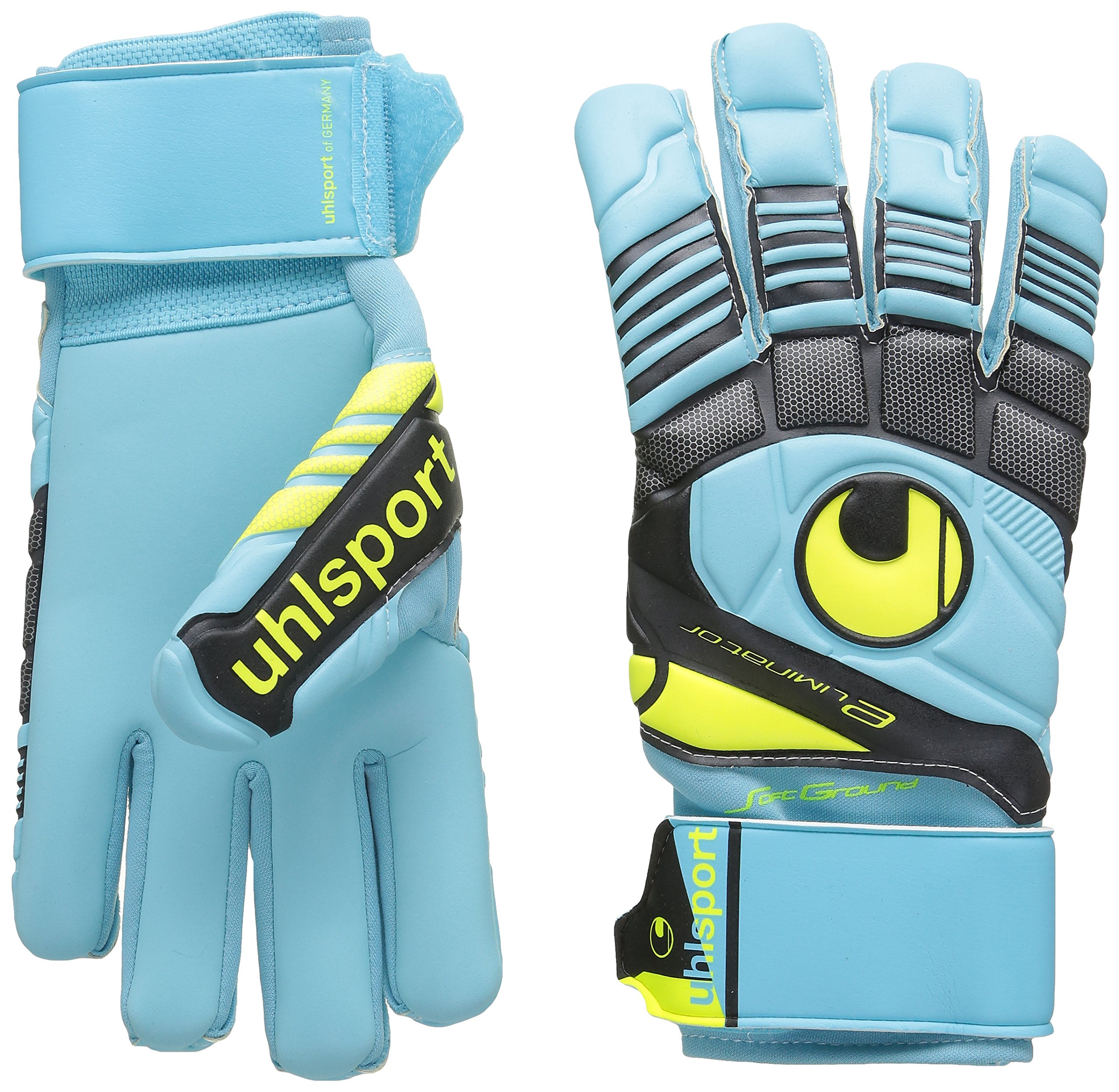 Uhlsport Eliminator Soft Finger Save JR 5,5 - Guanti Da Portiere Bambino - Arancio Fluo/Bianco/Nero