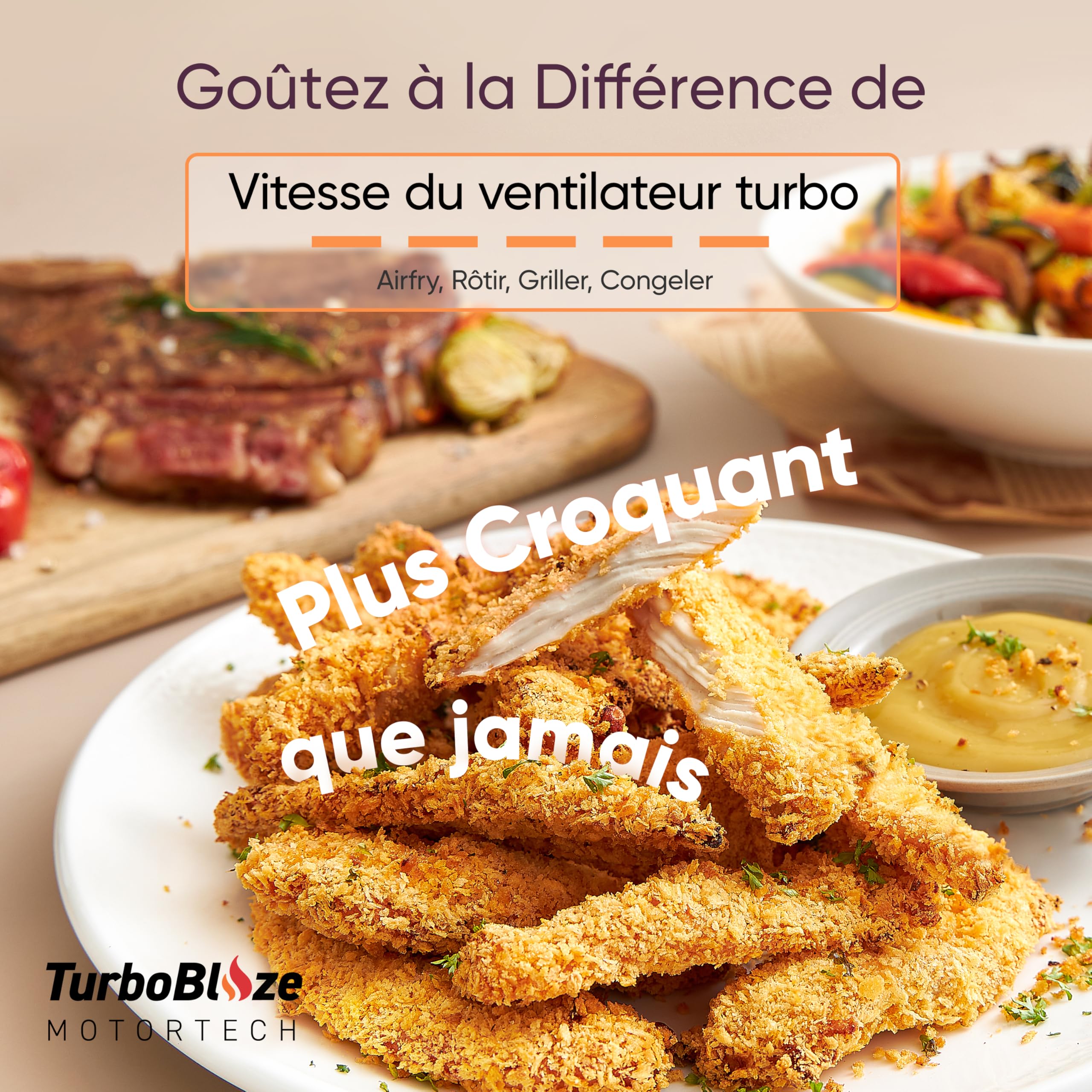 Cosori Air Fryer 6L TurboBlaze 9-en-1 Cuisson Facile avec 117 Recettes