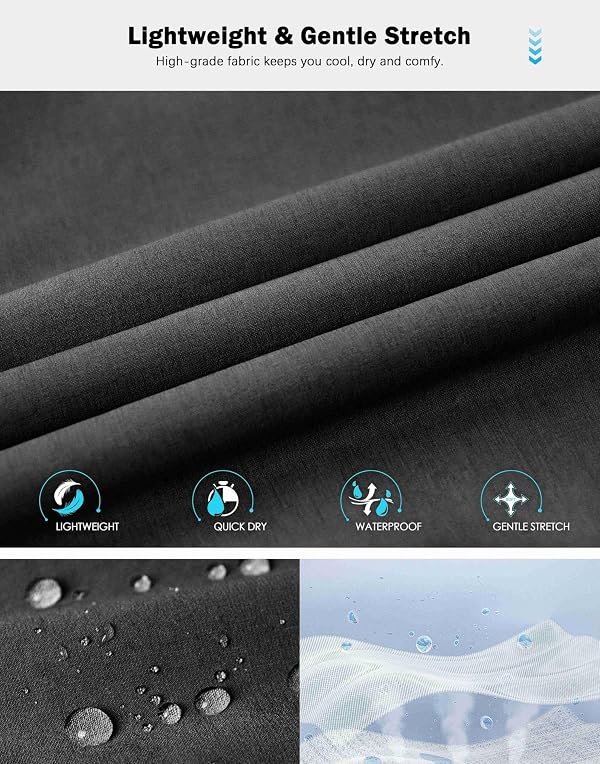 G Gradual Mens Golf Pants Stretch Dress Casual Pants 30"/32"/34" Lightweight Work Travel Slacks for Men with 4 Pockets(Black,L34.W38) by G Gradual - Image 5