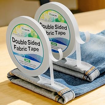 2 Rolls Hem Tape No Sew No Iron,Double Sided Fabric Tape