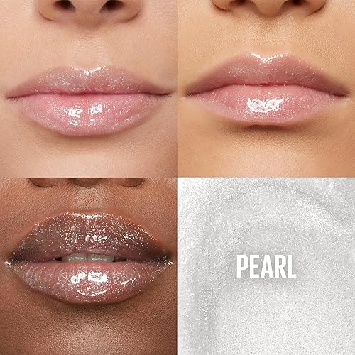 Miniatura 2 de Maybelline Lifter Gloss, Brillo de Labios Hidratante con Ácido Hialurónico, Alto Brillo para Labios Más Llenos, Perla, Perla Plateada Transparente,