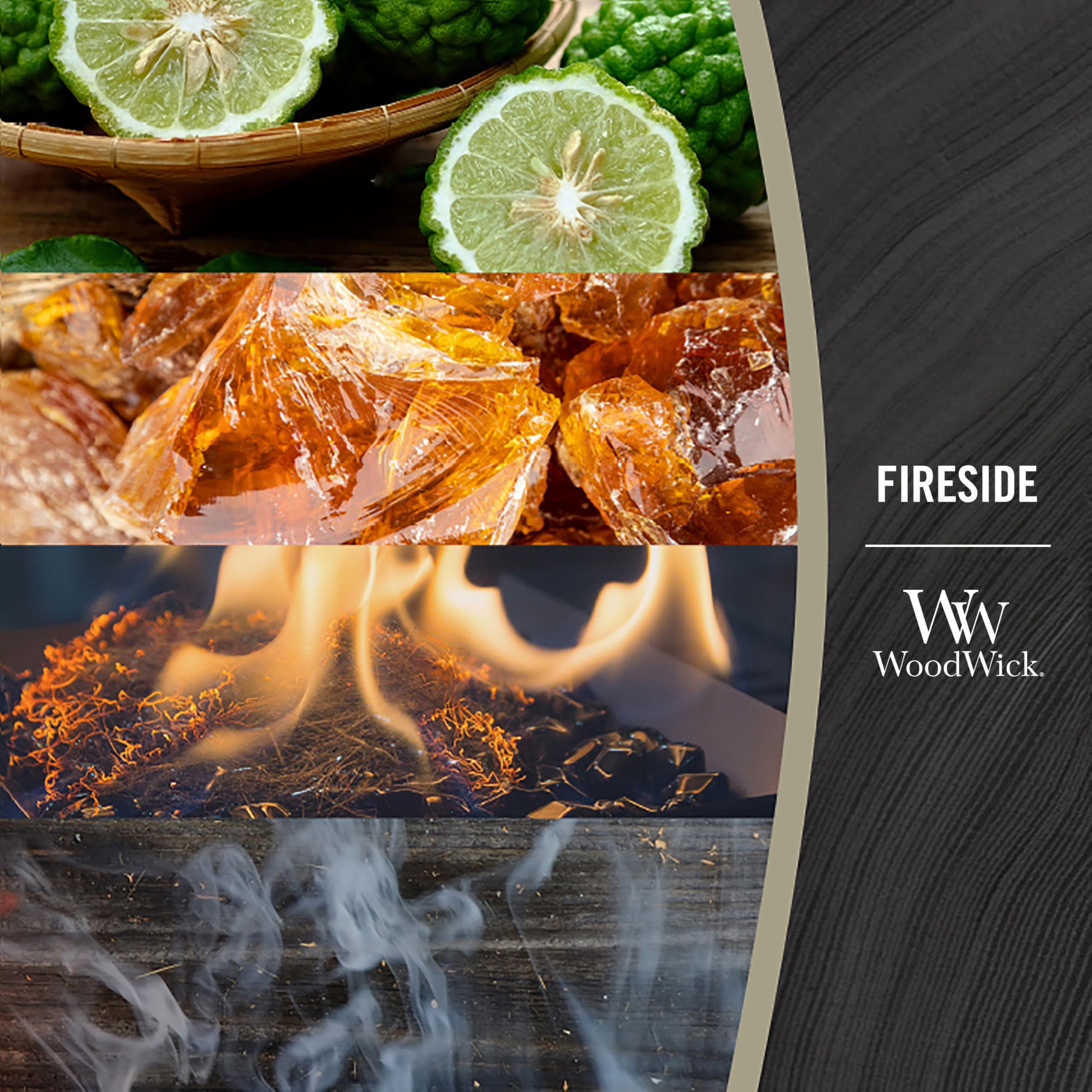 WoodWick Scented Candle with Crackling Wick, Fireside, Mini - Image 2