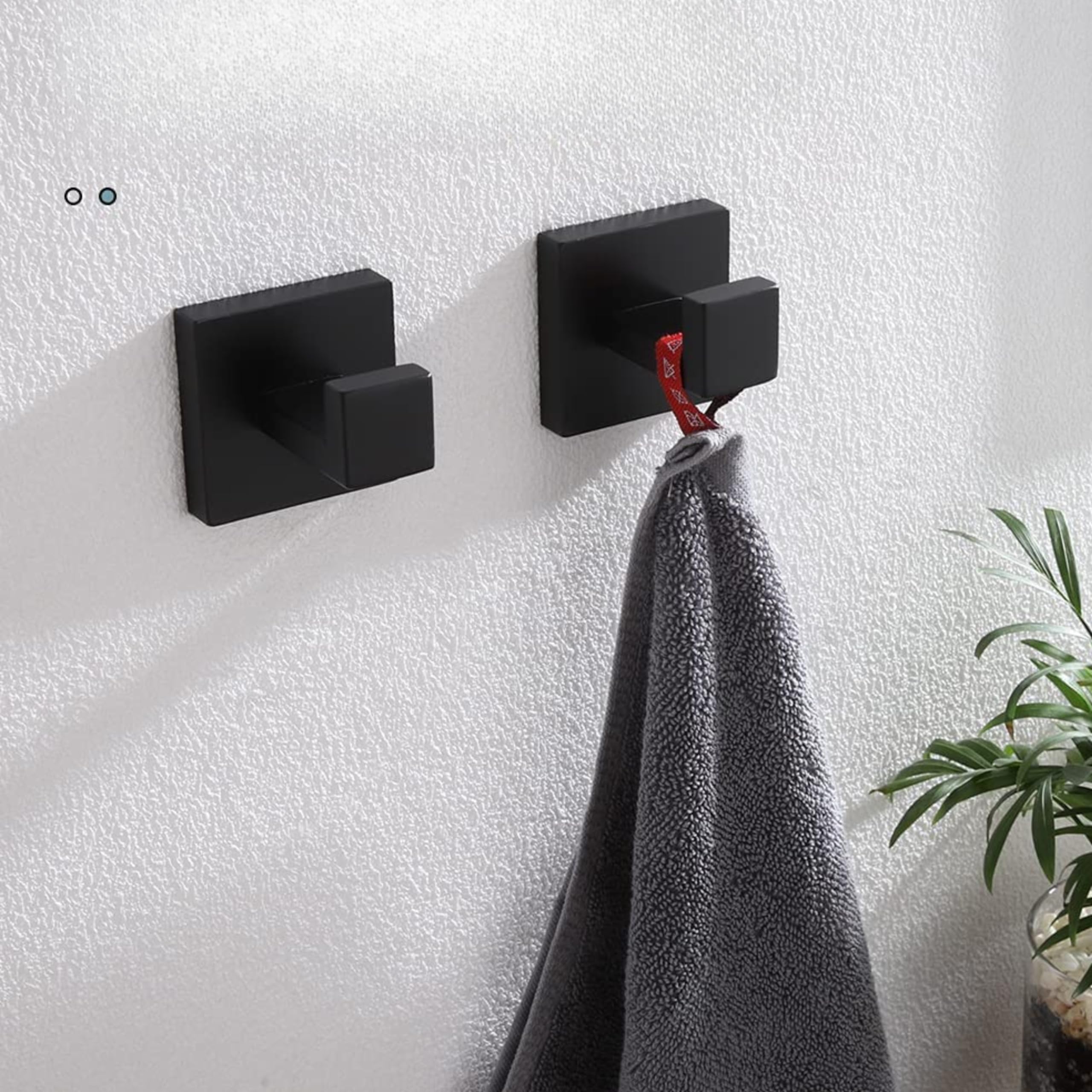 LUXIUR Wall Hooks for Hanging Strong 5Kg, Cloth Hook Stand for Bathroom and Kitchen, SUS 304 Grade Stainless Steel Robe Hook, Wall Hanger Hook, Bathroom Accessories, Matte Black, 2 Pack-image-32