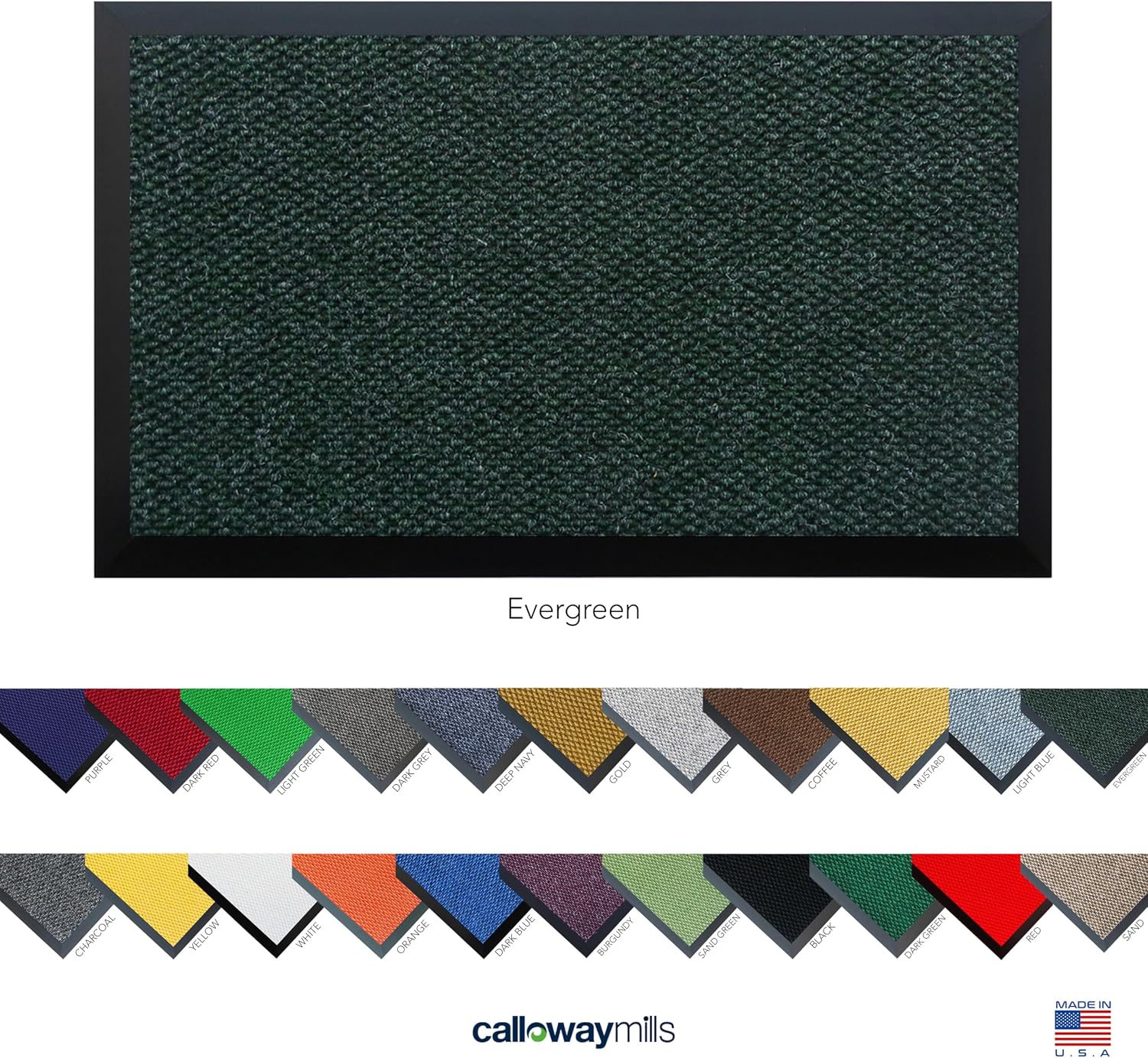 Calloway Mills 14EVG0508 Teton Door/Entry Mat, 5' x 8', Evergreen
