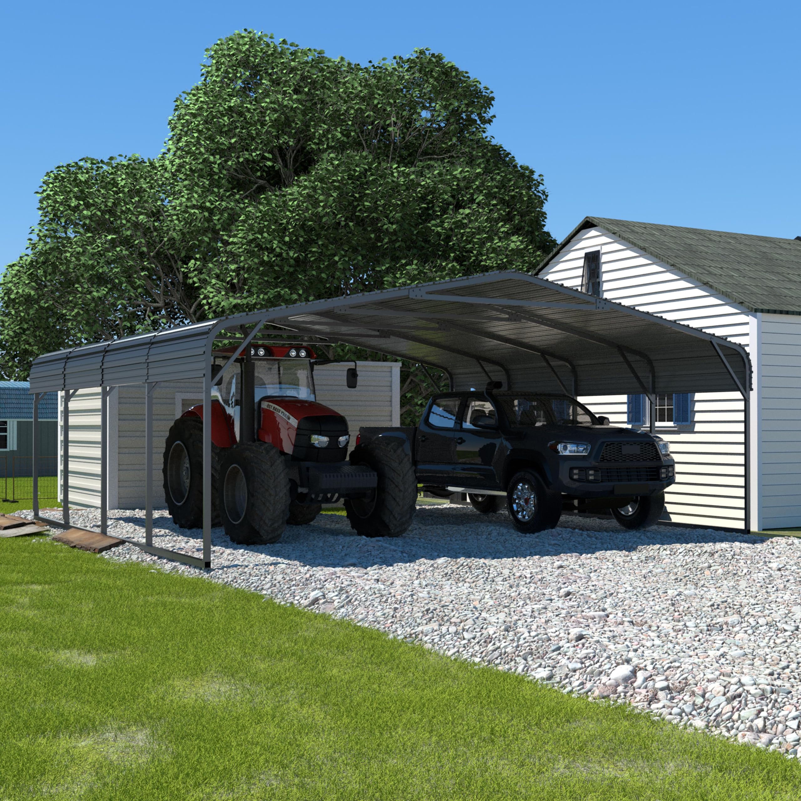 VEIKOU 20x20 Heavy Duty Metal Carport