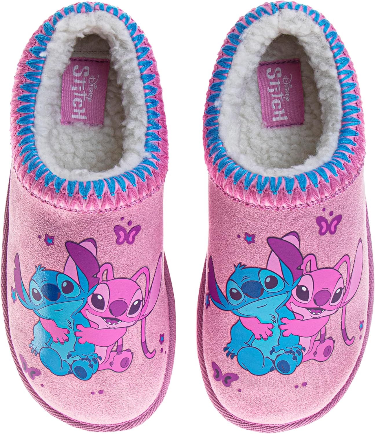 Josmo Cars Lightning Mcqueen Lilo Stitch Clog Slippers for Boy Girl Stitch and Angel Fur Lined Clogs Comfort Warm Soft Plush Lightweight House Shoes- Size 5-10 Toddler 11-13 Little Kid 1-5 Big kid - Image 4