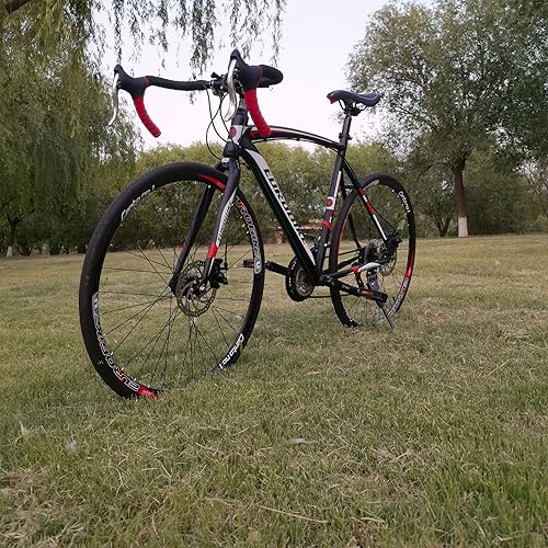 Miniatura 7 de EUROBIKE OBK Bicicleta de carretera para hombres 21.3 in marco 21 velocidad 700C ruedas para hombre bicicleta de viaje