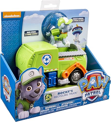 Miniatura 5 de Camión de reciclado Rocky de Paw Patrol funciona con Paw Patroller Base Estándar empaque Verde